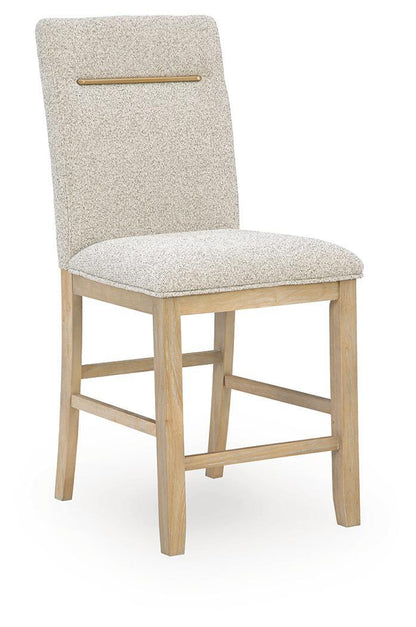 Lasinger - Upholstered Barstool (Set of 2) - Light Brown Stool Sets by Signature Design by Ashley® - Walls Furniture & Mattress