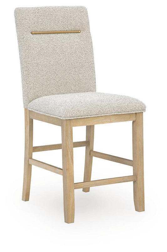 Lasinger - Upholstered Barstool (Set of 2) - Light Brown Stool Sets by Signature Design by Ashley® - Walls Furniture & Mattress