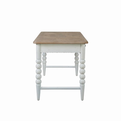 Turnberry Park - Writing Desk - Washed White & Toasted Oat Writing Desks by Liberty Furniture - Walls Furniture & Mattress