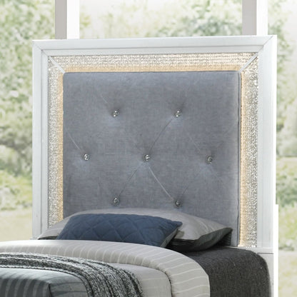 Reflections - Upholstered Panel Headboard With Lights Upholstered Headboards by Liberty Furniture - Walls Furniture & Mattress