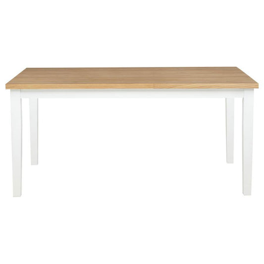Andrews - 66" Rectangular Dining Table - Light Ash And White Dining Tables by Coaster Fine Furniture - Walls Furniture & Mattress