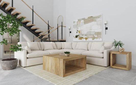 Hobson - Upholstered Modular Sectional Sofa Stationary Sectionals by Coaster Fine Furniture - Walls Furniture & Mattress