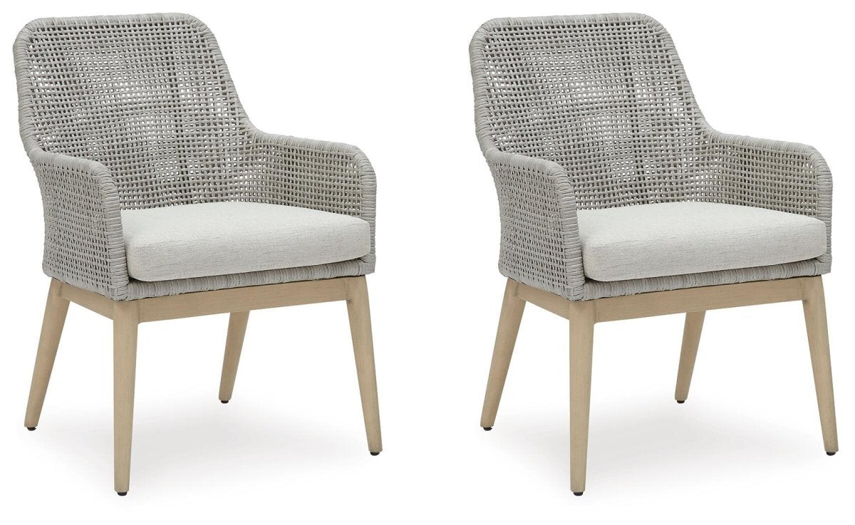 Seton Creek - Arm Chair With Cushion (Set of 2) - Gray Chair Sets by Signature Design by Ashley® - Walls Furniture & Mattress