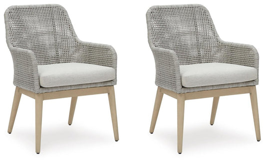 Seton Creek - Arm Chair With Cushion (Set of 2) - Gray Chair Sets by Signature Design by Ashley® - Walls Furniture & Mattress