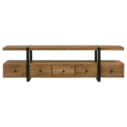 Otto - 5 - Drawer Mango Wood TV Stand Media Console - Brown TV Stands by Coaster Fine Furniture - Walls Furniture & Mattress