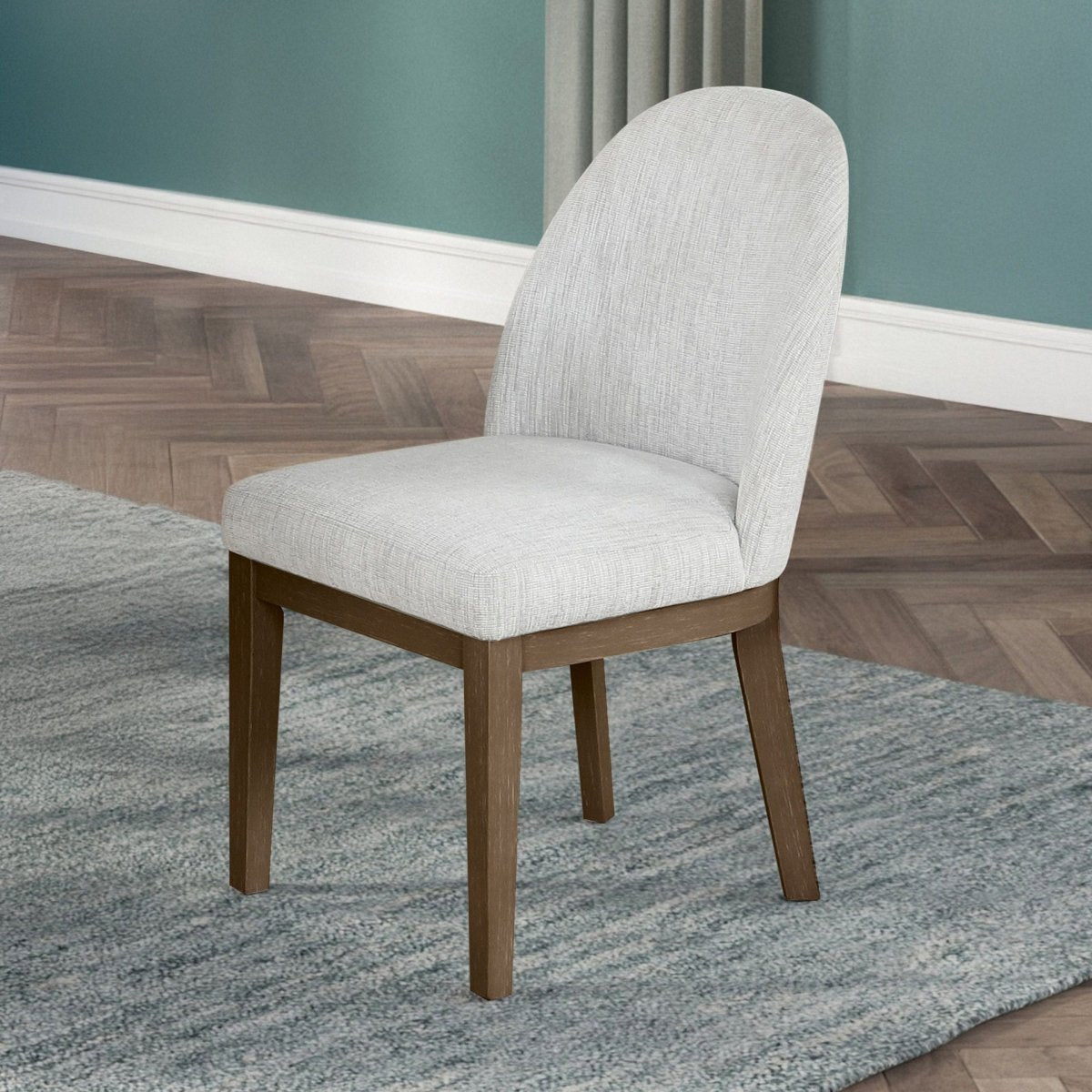 Essence - Upholstered Curved Back Chair Side Chairs by New Classic - Walls Furniture & Mattress
