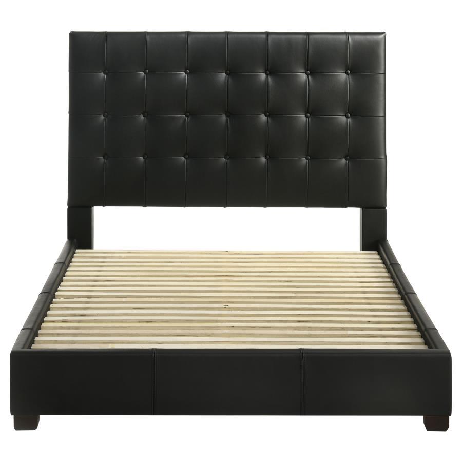 Medley - Genuine Leather Platform Bed Upholstered Beds by Coaster Fine Furniture - Walls Furniture & Mattress