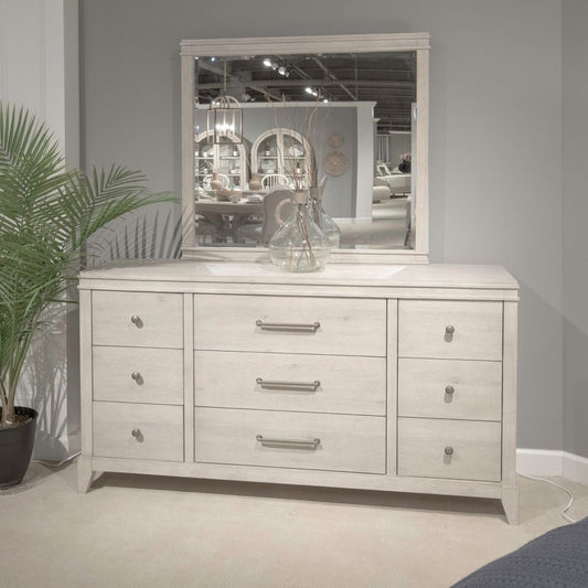 New Haven - Dresser & Mirror - White Dresser & Mirror by Liberty Furniture - Walls Furniture & Mattress