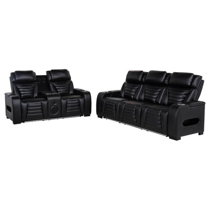 Zuma - Faux Leather Dual Power LED Sofa Set Reclining Sofas & Loveseats by Coaster Fine Furniture - Walls Furniture & Mattress