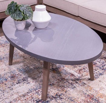 Harmony Headlands - Natural / Gray - Oval Cocktail Table Coffee Tables by Signature Design by Ashley® - Walls Furniture & Mattress