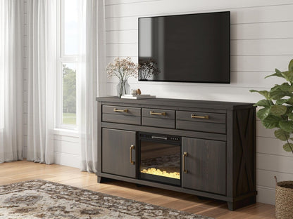 Brazen Valley - TV Stand With Fireplace Option TV Stands by Signature Design by Ashley® - Walls Furniture & Mattress