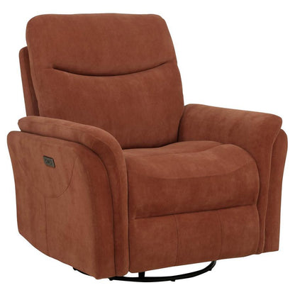 Adler - Upholstered Power Swivel Glider Recliner Swivel Glider Chairs by Coaster Fine Furniture - Walls Furniture & Mattress