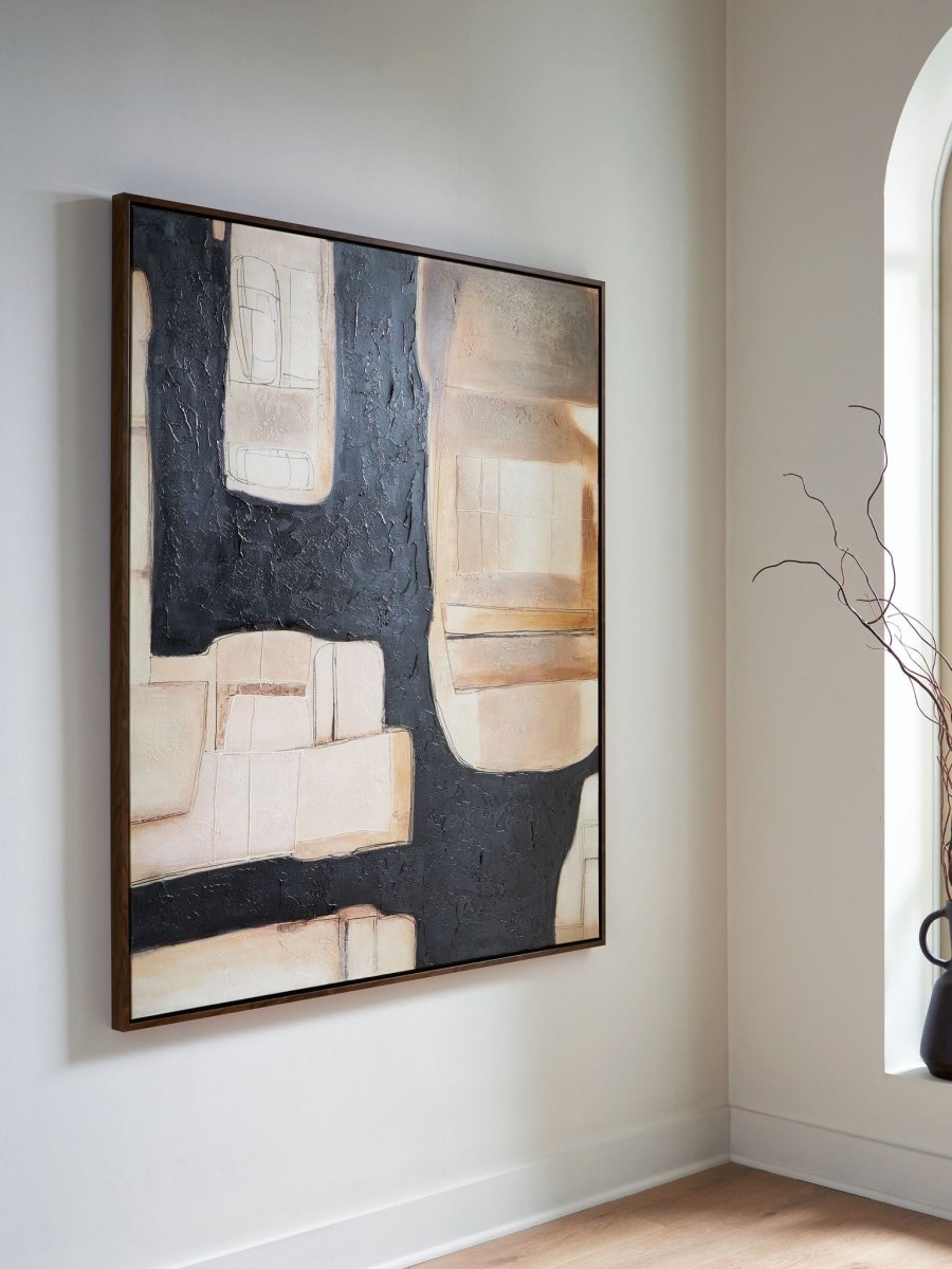 Feyville - Wall Art - Black / Brown / Cream Canvas Art by Signature Design by Ashley® - Walls Furniture & Mattress