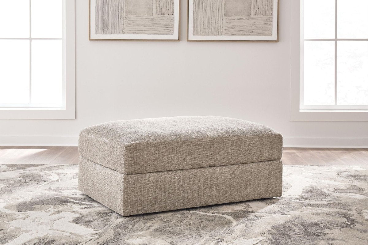 Nexora-Court - Oversized Accent Ottoman - Burlap Accent Ottomans by Signature Design by Ashley® - Walls Furniture & Mattress