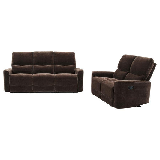 Navarro - Upholstered Reclining Sofa Set Reclining Sofas & Loveseats by Coaster Fine Furniture - Walls Furniture & Mattress