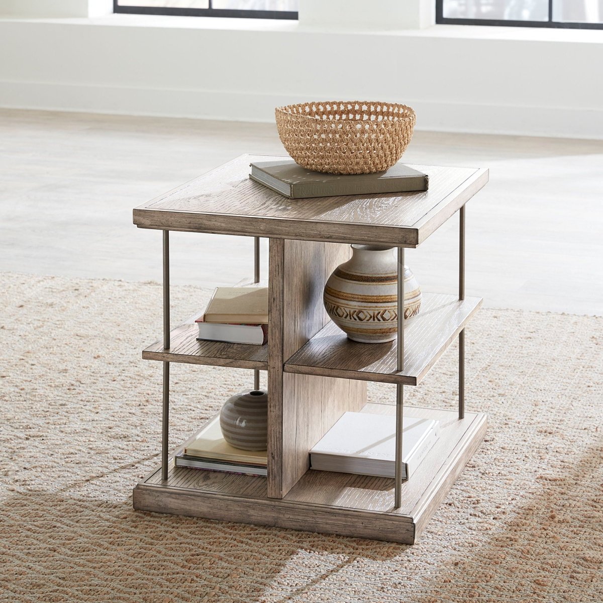 City Scape - End Table - Burnished Beige End Tables by Liberty Furniture - Walls Furniture & Mattress