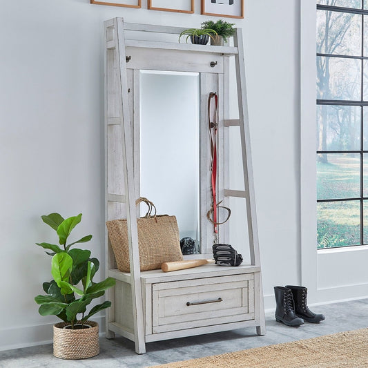 Modern Farmhouse - 2 Piece Hall Tree Set Hall Trees by Liberty Furniture - Walls Furniture & Mattress