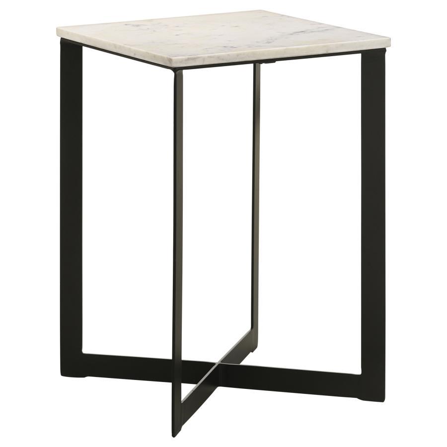 Tobin - Square Marble Top Table End Tables by Coaster Fine Furniture - Walls Furniture & Mattress