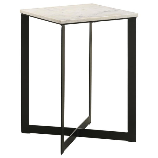 Tobin - Square Marble Top Table End Tables by Coaster Fine Furniture - Walls Furniture & Mattress