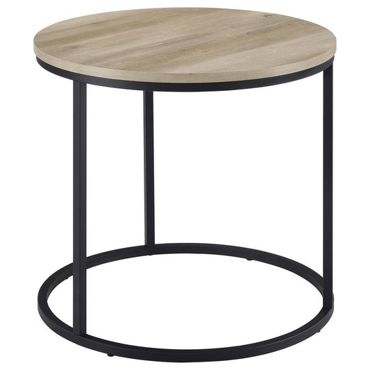 Lainey - Round Faux Marble Side End Table End Tables by CoasterEveryday - Walls Furniture & Mattress