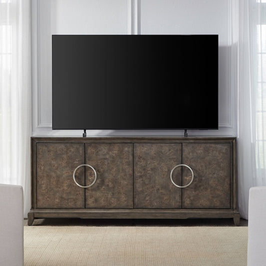 Pavilion - Breakfront Accent Cabinet - Dark Brown Accent Cabinets by Liberty Furniture - Walls Furniture & Mattress