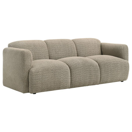 Dorset - Fabric Upholstered Round Track Arm Sofa Stationary Sofas by Coaster Fine Furniture - Walls Furniture & Mattress