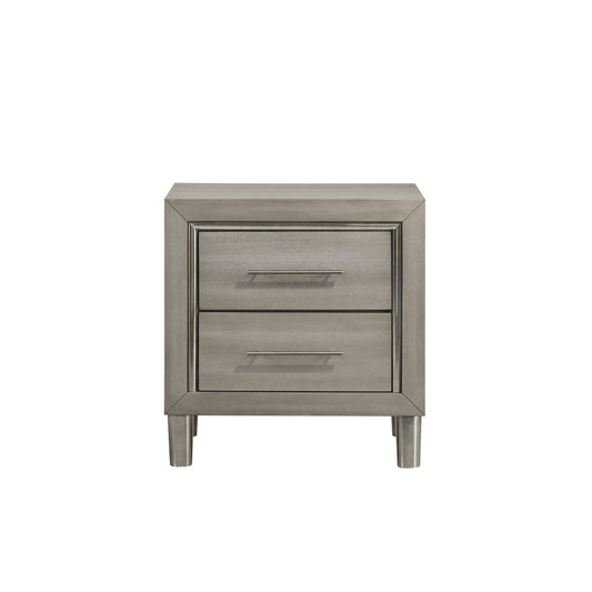 Lennox - 2 Drawer Nightstand - Gray Accent Nightstands by New Classic - Walls Furniture & Mattress
