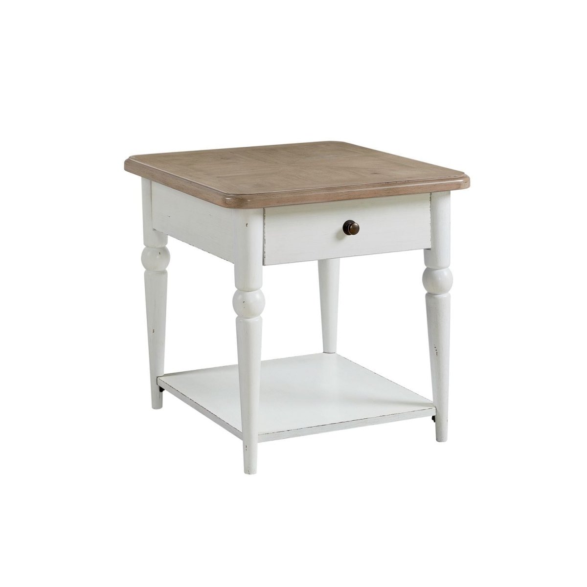 Turnberry Park - Rectangular End Table - Washed White End Tables by Liberty Furniture - Walls Furniture & Mattress