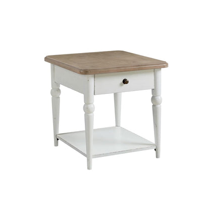 Turnberry Park - Rectangular End Table - Washed White End Tables by Liberty Furniture - Walls Furniture & Mattress