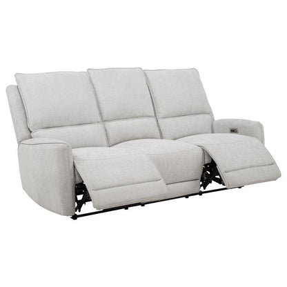 Sylmar - Chenille Upholstered Power Reclining Sofa - Dove Gray Reclining Sofas by Coaster Fine Furniture - Walls Furniture & Mattress