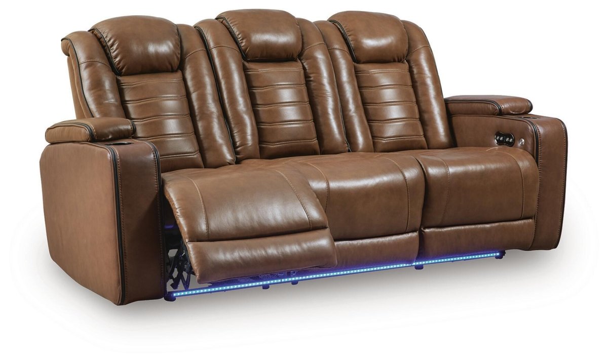 Gruaro - Power Reclining Sofa With Adjustable Headrest - Amber Reclining Sofas by Signature Design by Ashley® - Walls Furniture & Mattress