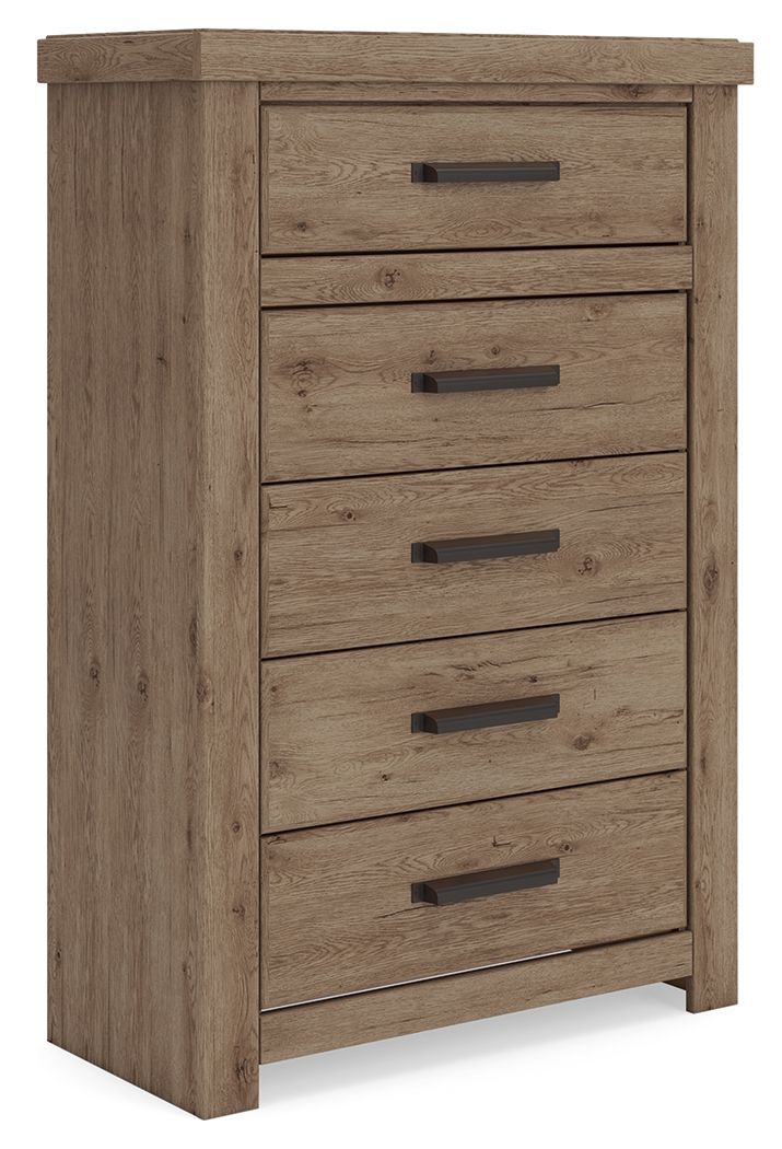 Oliandon - Five Drawer Chest - Light Brown Accent Chests by Signature Design by Ashley® - Walls Furniture & Mattress