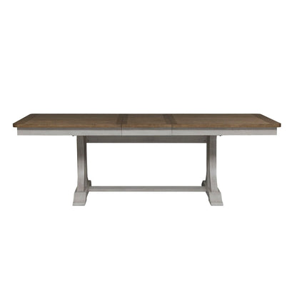 Farmhouse Reimagined - Trestle Table - White Dining Tables by Liberty Furniture - Walls Furniture & Mattress