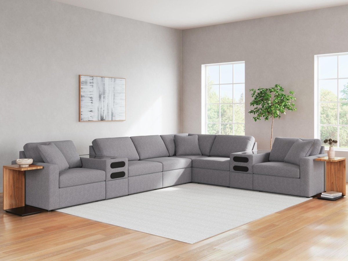 Modmax - Sectional - Granite Stationary Sectionals by Signature Design by Ashley® - Walls Furniture & Mattress