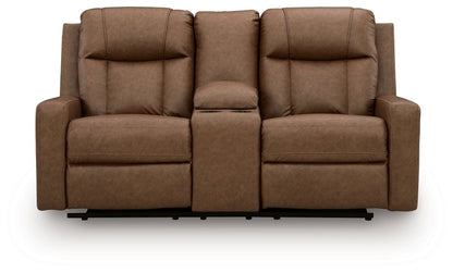 Mackmenville - Double Reclining Loveseat With Console Reclining Loveseats by Benchcraft® - Walls Furniture & Mattress
