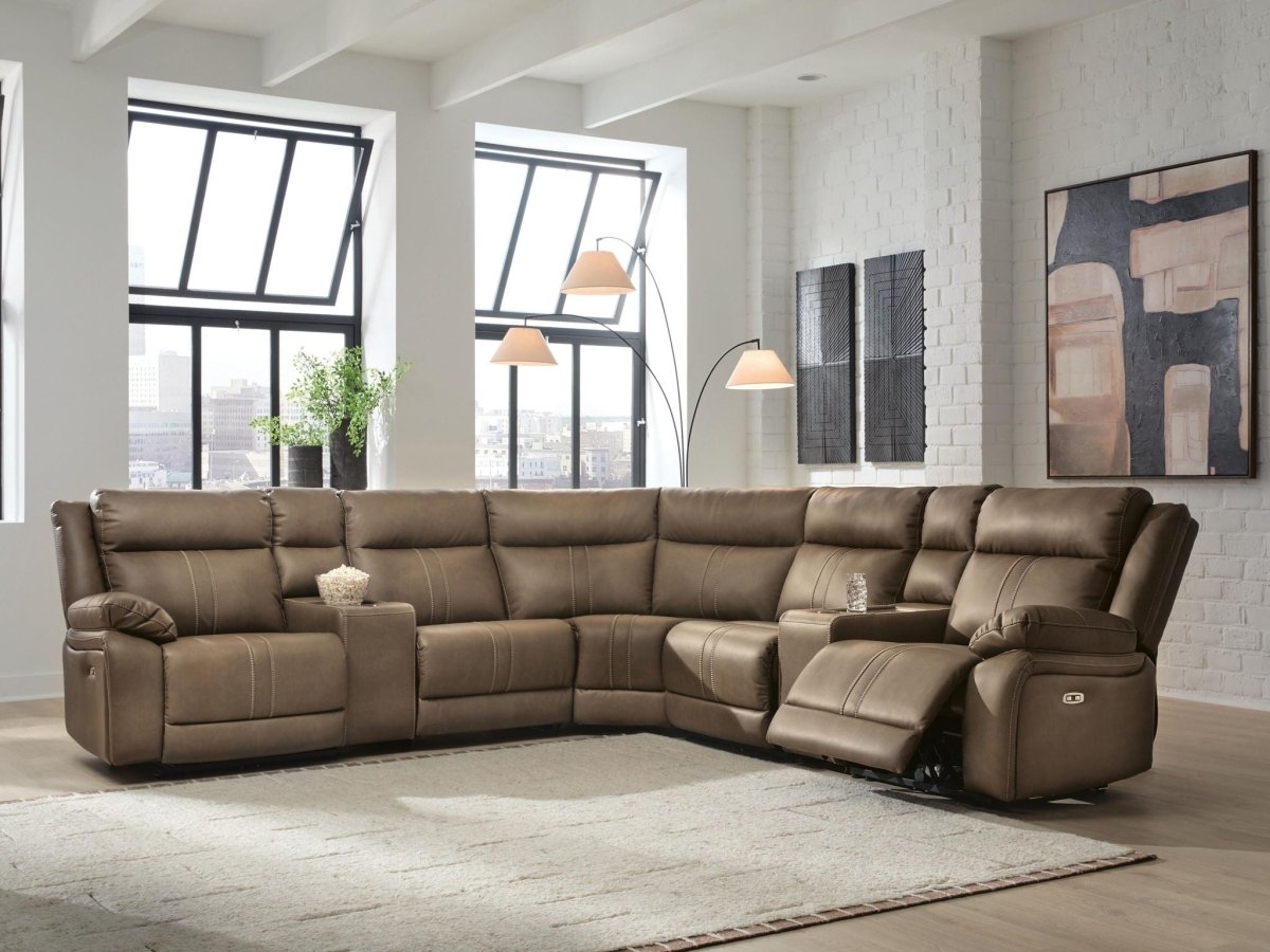 Max - Momentum - Reclining Sectional Reclining Sectionals by Signature Design by Ashley® - Walls Furniture & Mattress