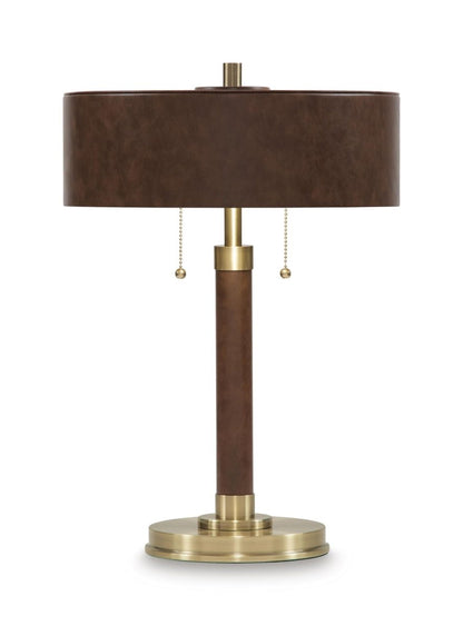 Arcmond - Metal Table Lamp - Brown / Gold Finish Table Lamps by Signature Design by Ashley® - Walls Furniture & Mattress