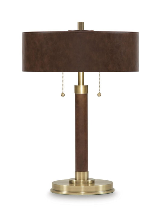 Arcmond - Metal Table Lamp - Brown / Gold Finish Table Lamps by Signature Design by Ashley® - Walls Furniture & Mattress