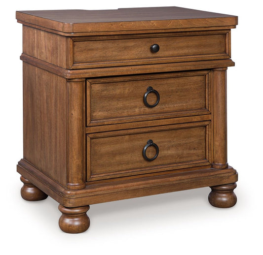Rowlenstown - Three Drawer Night Stand Nightstands w/ Charging Stations by Signature Design by Ashley® - Walls Furniture & Mattress