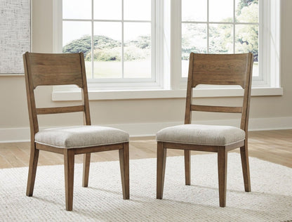 Cabalynn - Dining Uph Side Chair (Set of 2) - Oatmeal / Light Brown Chair Sets by Signature Design by Ashley® - Walls Furniture & Mattress