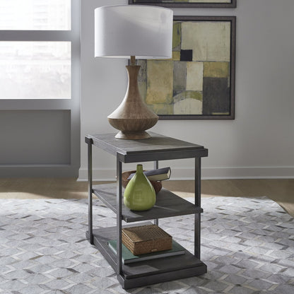 Modern View - Tiered End Table - Dark Gray End Tables by Liberty Furniture - Walls Furniture & Mattress