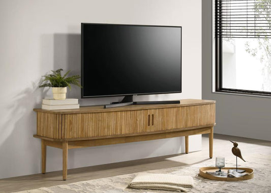 Croyden - 71" TV Stand Media Console - Weathered Natural TV Stands by Coaster Fine Furniture - Walls Furniture & Mattress
