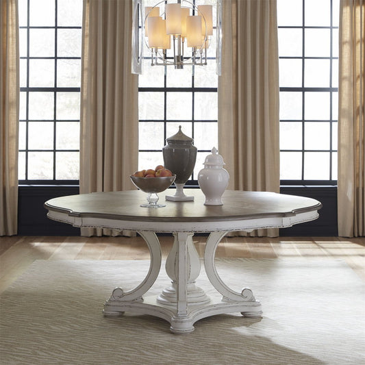 Magnolia Manor - Round Table - Antique White Dining Tables by Liberty Furniture - Walls Furniture & Mattress