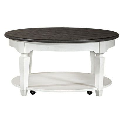 Allyson Park - 3 Piece Living Room Set (Round Cocktail Table) - White Table Sets by Liberty Furniture - Walls Furniture & Mattress