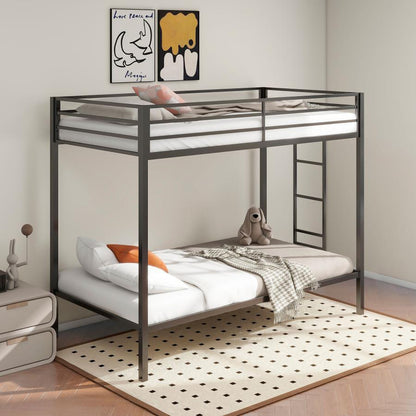 Alevera - Metal Bunk Bed With Ladder Bunk Beds by Coaster Fine Furniture - Walls Furniture & Mattress