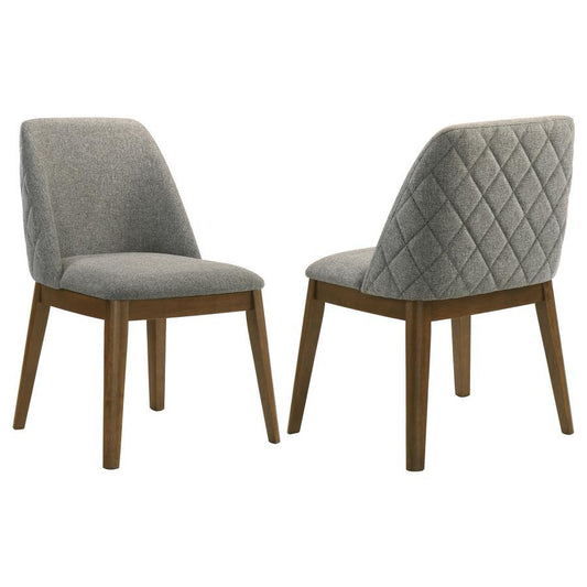 Franklin - Upholstered Dining Side Chair (Set of 2) - Gray Chair Sets by Coaster Fine Furniture - Walls Furniture & Mattress