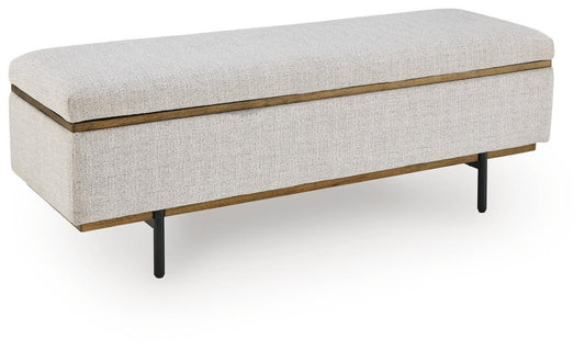 Dettaford Next-Gen Nuvella - Storage Bench - Stone Storage Benches by Signature Design by Ashley® - Walls Furniture & Mattress