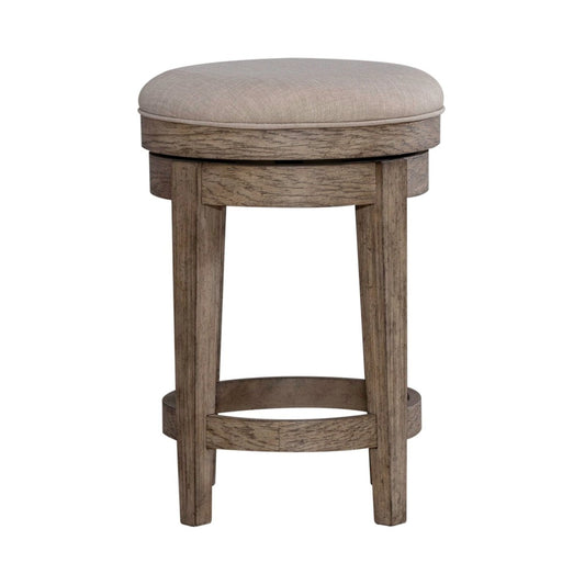 City Scape - Upholstered Swivel Console Stool - Burnished Beige Counter Height (24" - 27") by Liberty Furniture - Walls Furniture & Mattress