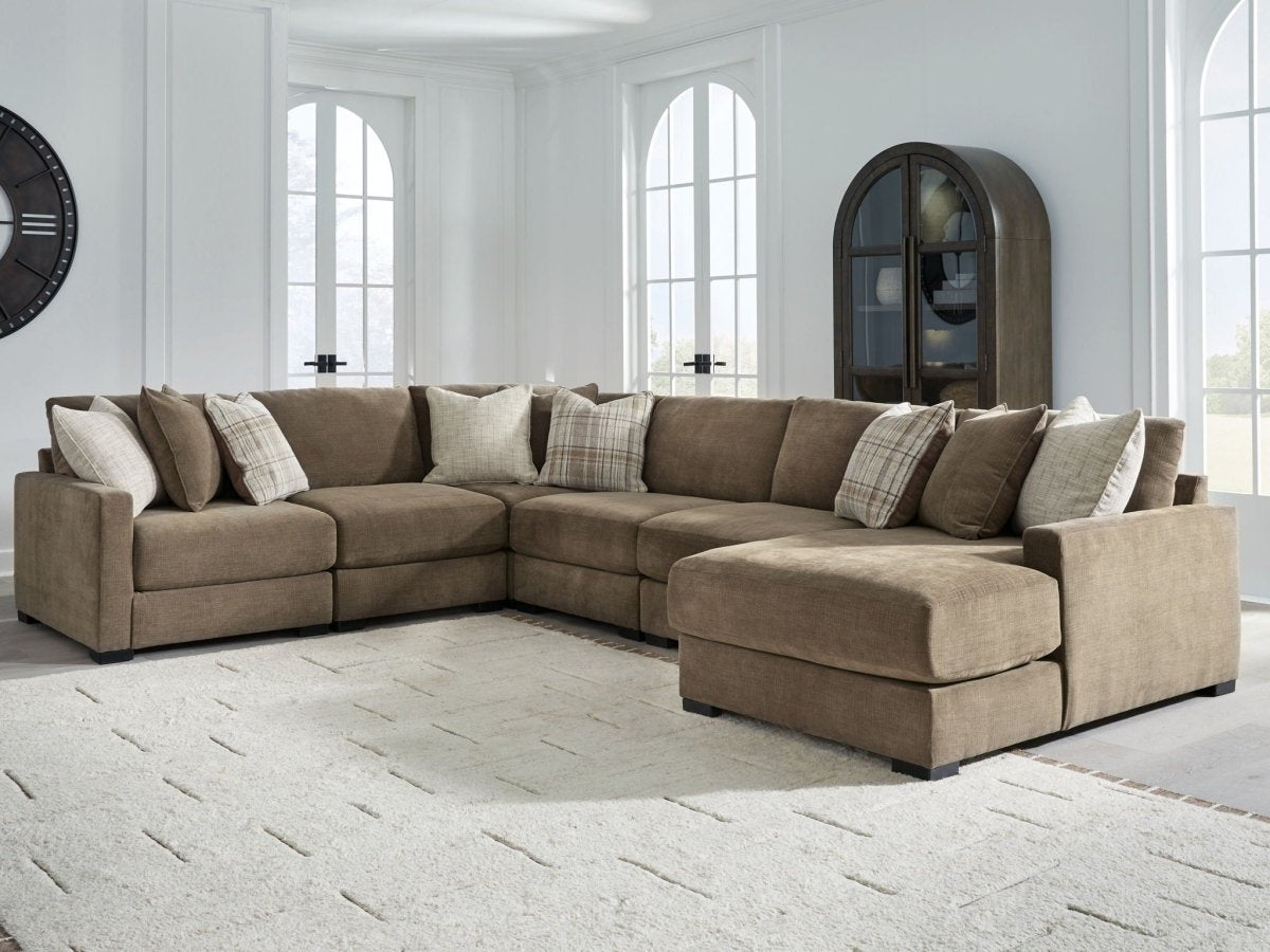 Camellia - Court - Sectional Stationary Sectionals by Benchcraft® - Walls Furniture & Mattress