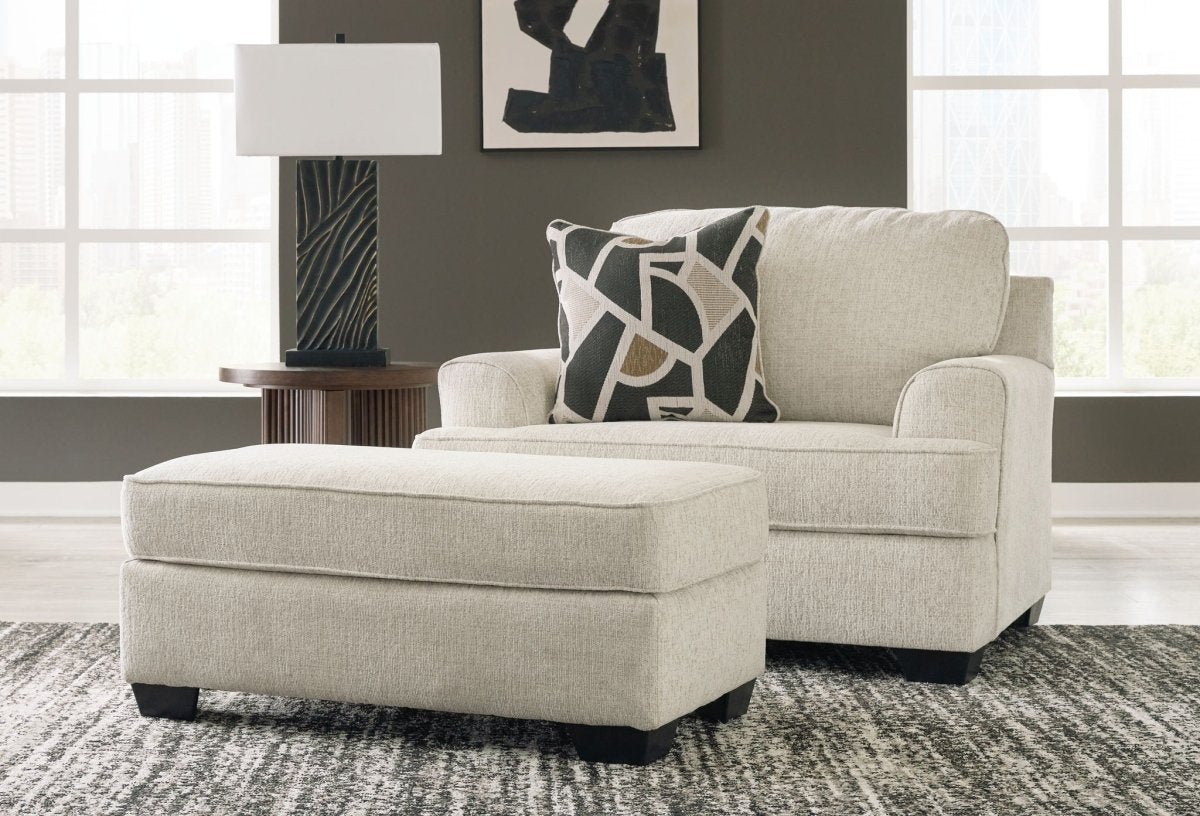 Heartcort - Living Room Set Stationary Chair & Ottoman by Benchcraft® - Walls Furniture & Mattress